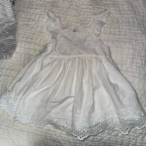 GAP White Eyelet Baby Dress